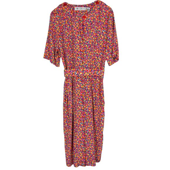 Chaus Vintage Rayon Tailored Shirt Dress - Picture 1 of 13